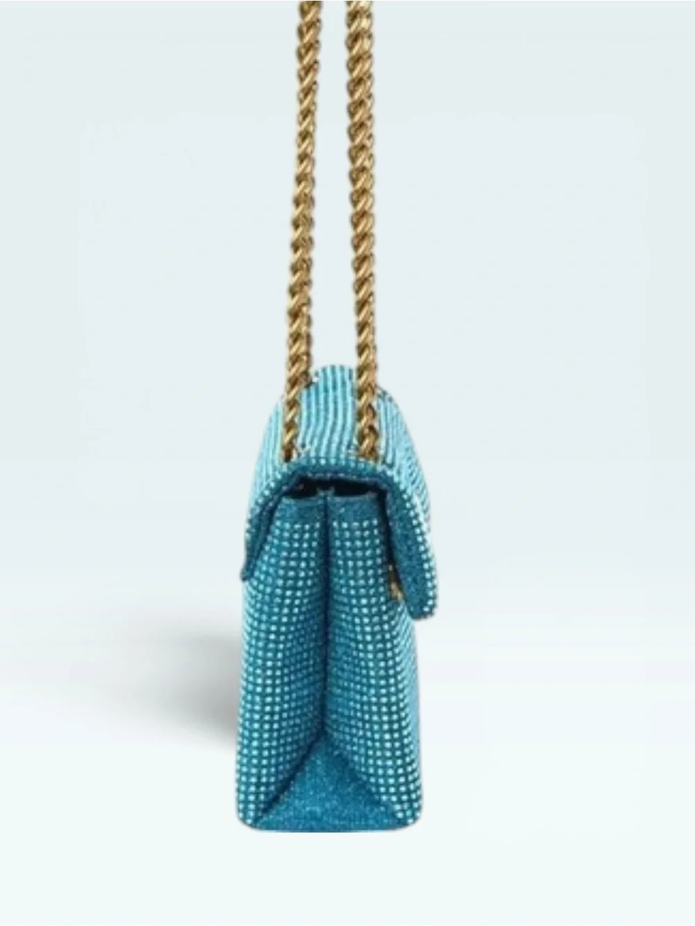 Kurt Geiger NWT Brixton Blue/ Turquoise Crystal-Embellished Shoulder Bag